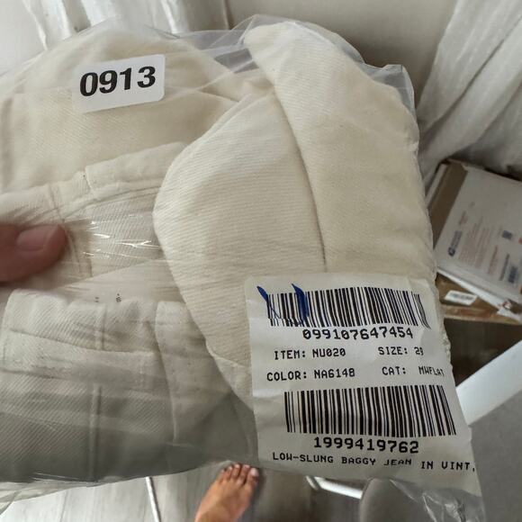 Madewell Low-Slung Baggy Jean Sz 29 Vintage Canvas Airy Denim Edition Drawstring - Picture 11 of 11